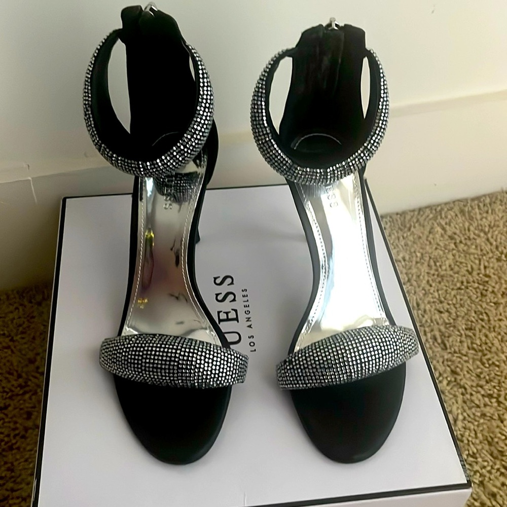 Elegant Black and Silver Women's Heels